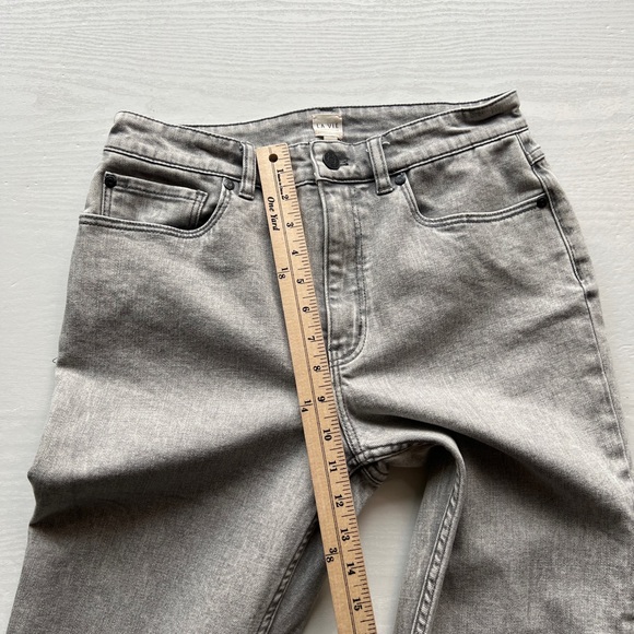 La Vie Rebecca Taylor INES Jeans Womens 28 Gray Mist Straight Ankle Length - Picture 10 of 14